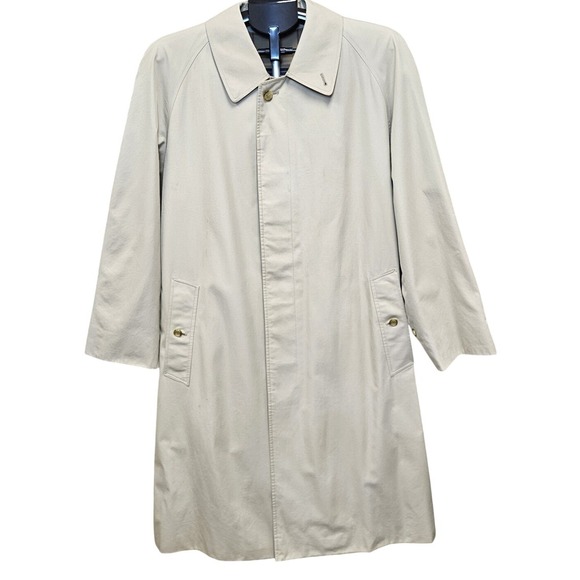 Burberry Other - Burberry Maruzen Beige Nova Check Trench‎ Coat Men XL Vintage 80s